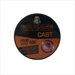 Monofilament fishing line, Cast, 1000 m, diameter 0.35 mm, 16.10 kg, orange color